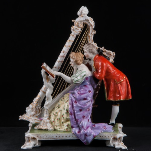 Пара с арфой, Dressel, Kister & Co, Германия, 1907-20 гг