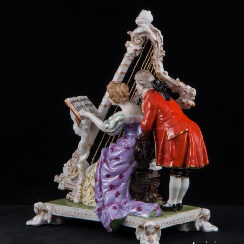 Пара с арфой, Dressel, Kister & Co, Германия, 1907-20 гг