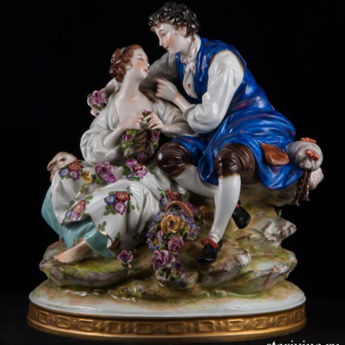 Пара с венком и овечкой, Дрезден, Германия, кон.19 - нач. 20 в