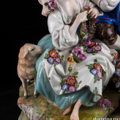Пара с венком и овечкой, Дрезден, Германия, кон.19 - нач. 20 в