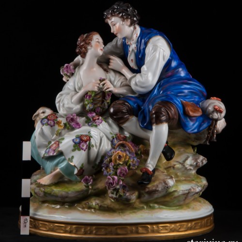 Пара с венком и овечкой, Дрезден, Германия, кон.19 - нач. 20 в