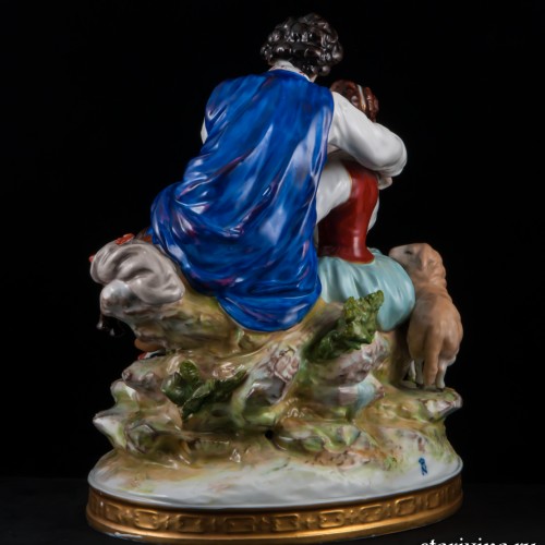 Пара с венком и овечкой, Дрезден, Германия, кон.19 - нач. 20 в