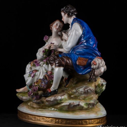 Пара с венком и овечкой, Дрезден, Германия, кон.19 - нач. 20 в
