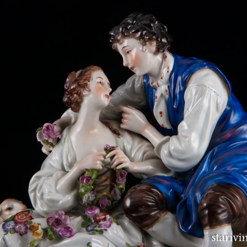 Пара с венком и овечкой, Дрезден, Германия, кон.19 - нач. 20 в