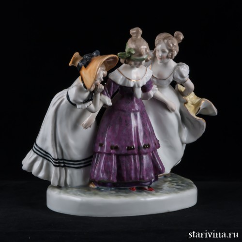 Девочки, играющие в жмурки, Karl Ens, Германия, 1930-40 гг