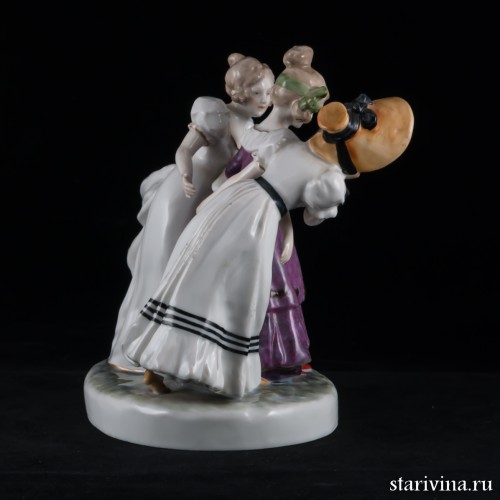 Девочки, играющие в жмурки, Karl Ens, Германия, 1930-40 гг