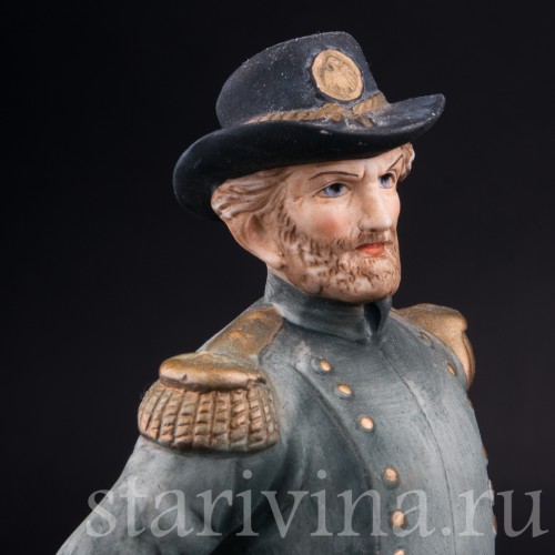 Фигурка из фарфора Генерал-майор армии США в форме 1871 года, Lefton, Япония, вт. пол. 20 в.
