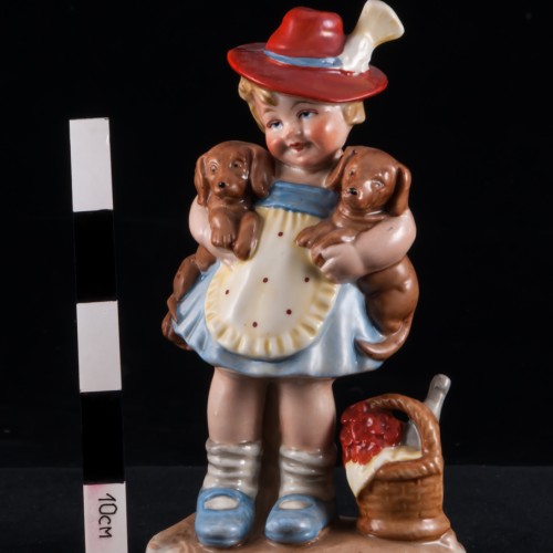 Девочка с двумя щенками, Wagner & Apel, Германия, до 1949 г