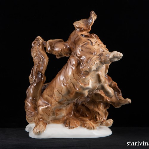 Играющие длинношерстные таксы, Hutschenreuther, Германия, 1938-55 гг