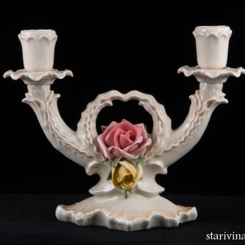 Двухрожковый подсвечник, канделябр, Karl Ens, Германия, 1920-30 гг