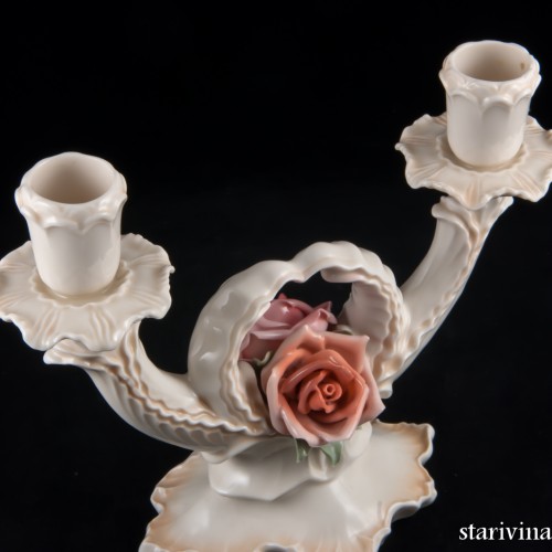 Двухрожковый подсвечник, канделябр, Karl Ens, Германия, 1920-30 гг