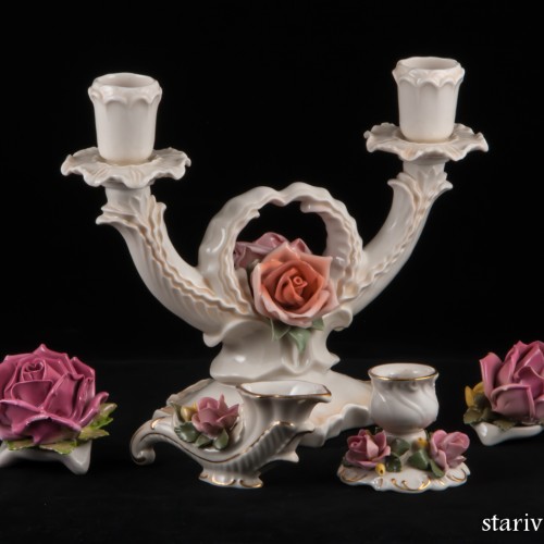 Двухрожковый подсвечник, канделябр, Karl Ens, Германия, 1920-30 гг