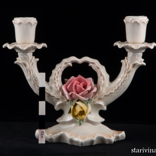 Двухрожковый подсвечник, канделябр, Karl Ens, Германия, 1920-30 гг