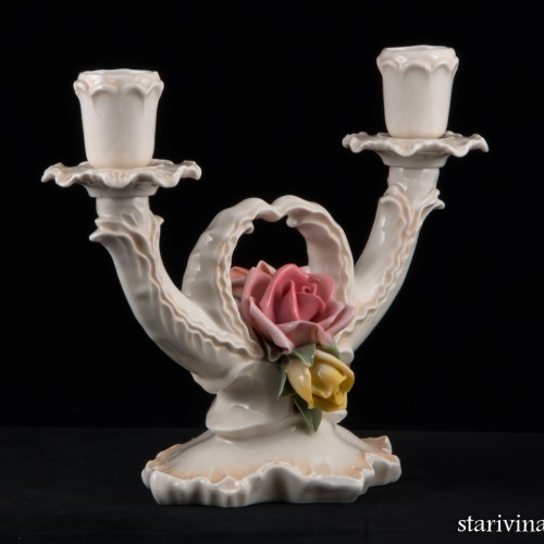 Двухрожковый подсвечник, канделябр, Karl Ens, Германия, 1920-30 гг