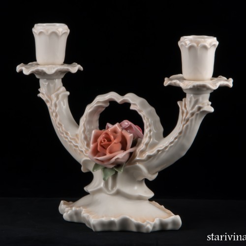 Двухрожковый подсвечник, канделябр, Karl Ens, Германия, 1920-30 гг