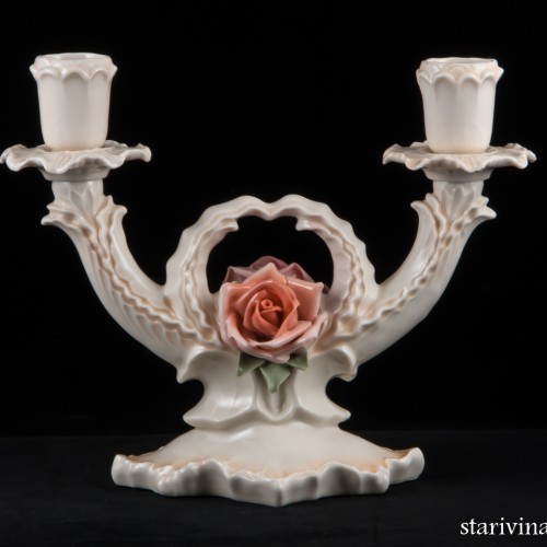 Двухрожковый подсвечник, канделябр, Karl Ens, Германия, 1920-30 гг