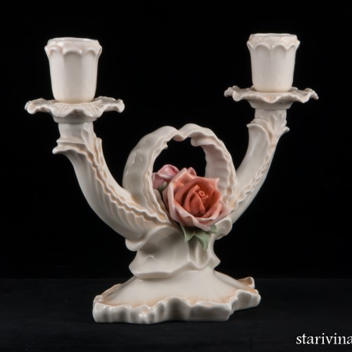 Двухрожковый подсвечник, канделябр, Karl Ens, Германия, 1920-30 гг