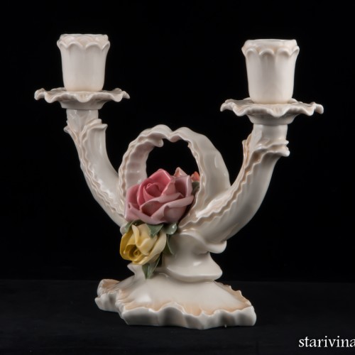 Двухрожковый подсвечник, канделябр, Karl Ens, Германия, 1920-30 гг