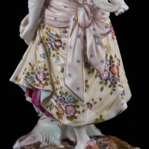 Подсвечник "Девушка в кружевном платке", E. A. Muller, Германия, 19 в