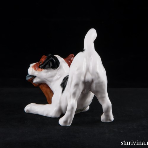 Щенок джек рассел с ботинком, Royal Doulton, Великобритания, вт. пол. 20 в