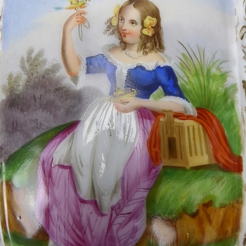 Фарфоровые вазы с ручной росписью, Франция, 19 в