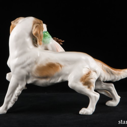 Собака ирландский сеттер с фазаном, Hutschenreuther, Германия, 1955-68 гг