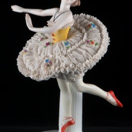Балерина в классической пачке, кружевная, E. A. Muller, Германия, до 1927 г