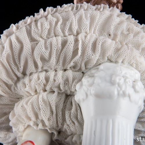 Балерина в классической пачке, кружевная, E. A. Muller, Германия, до 1927 г