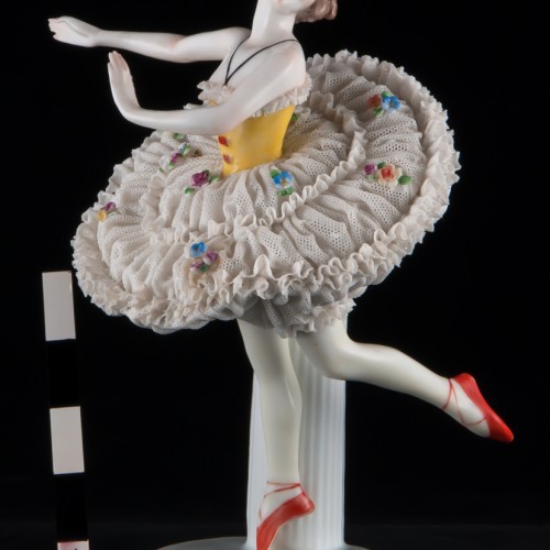 Балерина в классической пачке, кружевная, E. A. Muller, Германия, до 1927 г