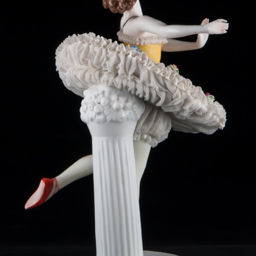 Балерина в классической пачке, кружевная, E. A. Muller, Германия, до 1927 г