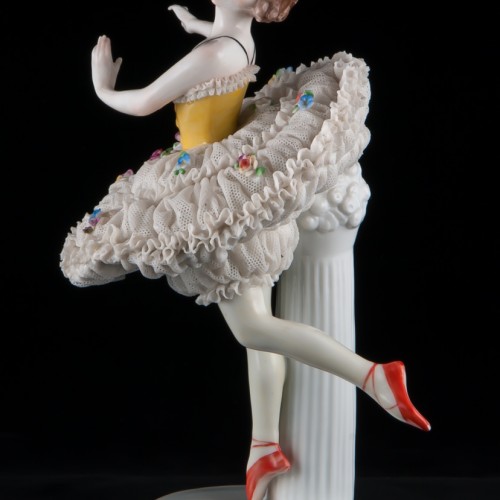 Балерина в классической пачке, кружевная, E. A. Muller, Германия, до 1927 г