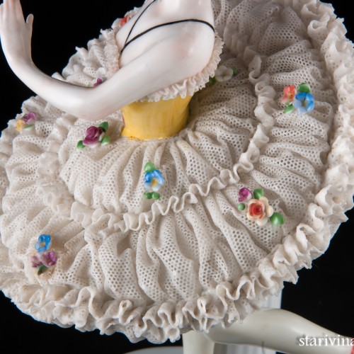 Балерина в классической пачке, кружевная, E. A. Muller, Германия, до 1927 г