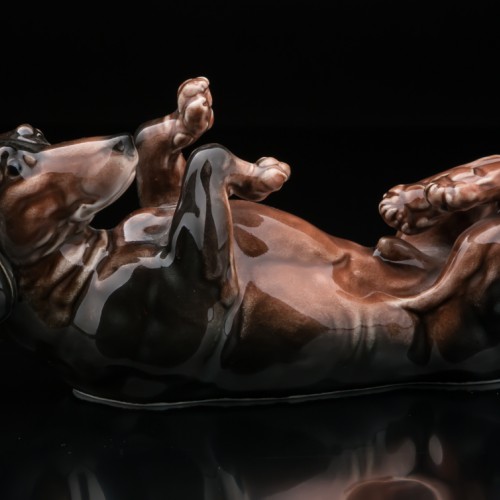 Такса, лежащая на спине, Karl Ens, Германия, 1920-30 гг