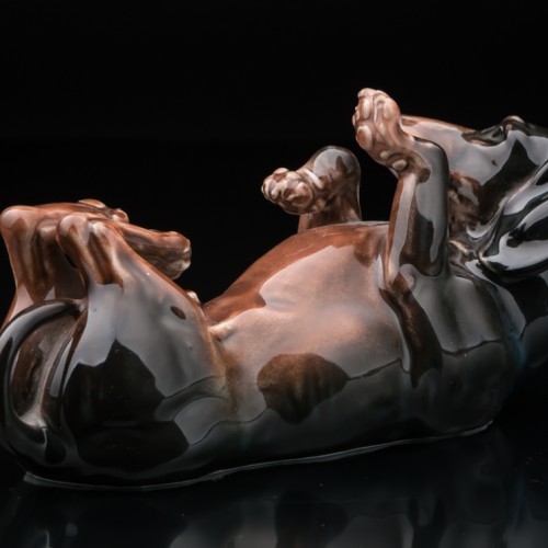 Такса, лежащая на спине, Karl Ens, Германия, 1920-30 гг