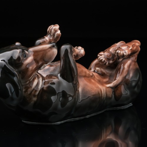 Такса, лежащая на спине, Karl Ens, Германия, 1920-30 гг