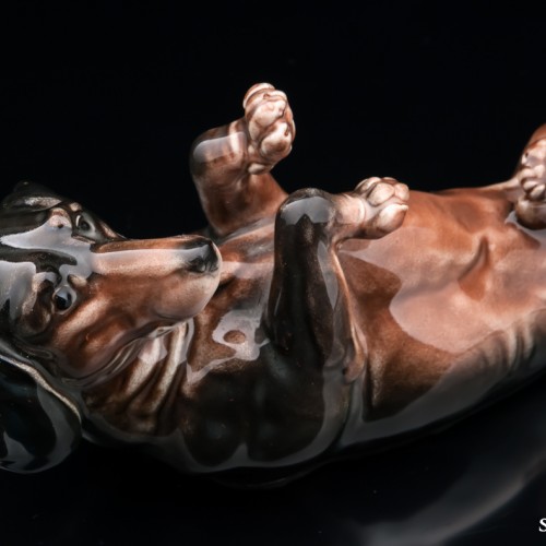 Такса, лежащая на спине, Karl Ens, Германия, 1920-30 гг