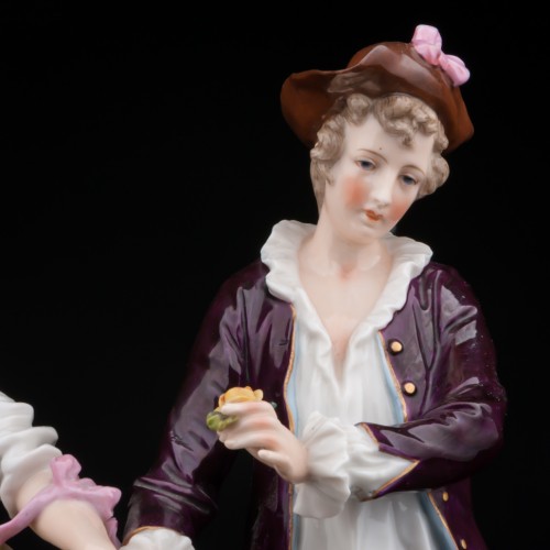 Пара с цветочными корзинами (продавцы цветов), Volkstedt, Германия, 19 в