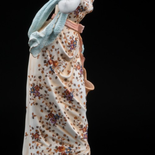 Дама в шляпке с корзинкой, Volkstedt, Германия, 19 в