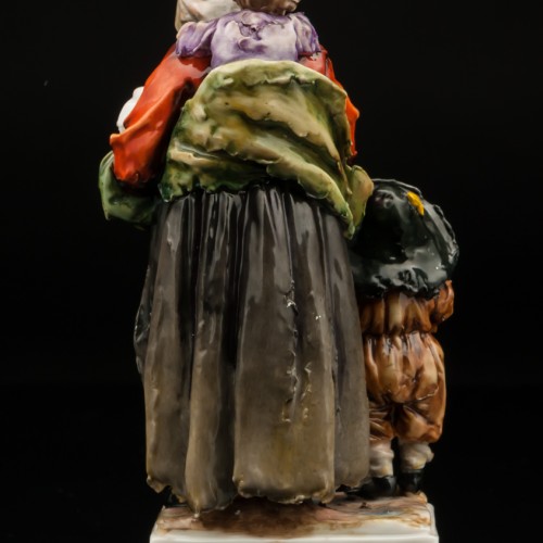 Нищенка с тремя детьми, Volkstedt, Германия, кон. 19 - нач. 20 вв