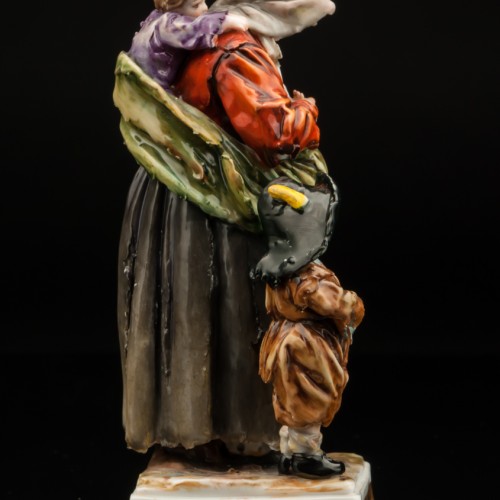 Нищенка с тремя детьми, Volkstedt, Германия, кон. 19 - нач. 20 вв