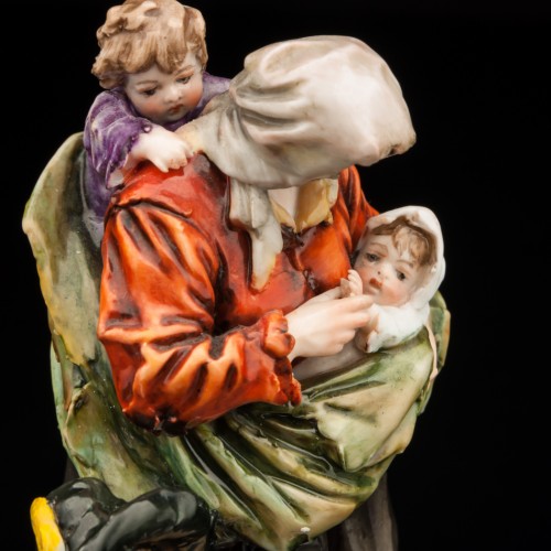 Нищенка с тремя детьми, Volkstedt, Германия, кон. 19 - нач. 20 вв