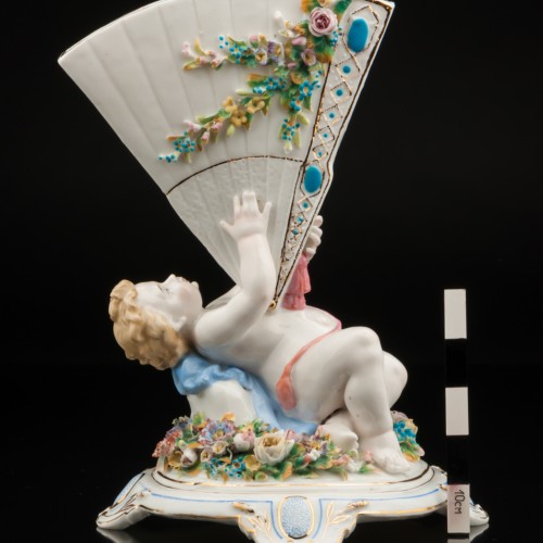 Путти с веером, салфетница, Unger, Schneider & Cie, Германия, 19 в