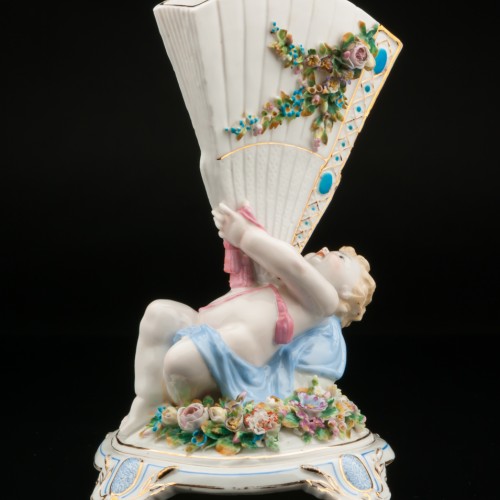 Путти с веером, салфетница, Unger, Schneider & Cie, Германия, 19 в