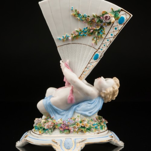 Путти с веером, салфетница, Unger, Schneider & Cie, Германия, 19 в