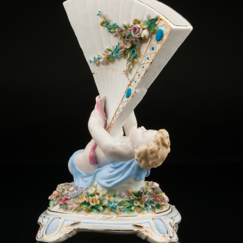 Путти с веером, салфетница, Unger, Schneider & Cie, Германия, 19 в
