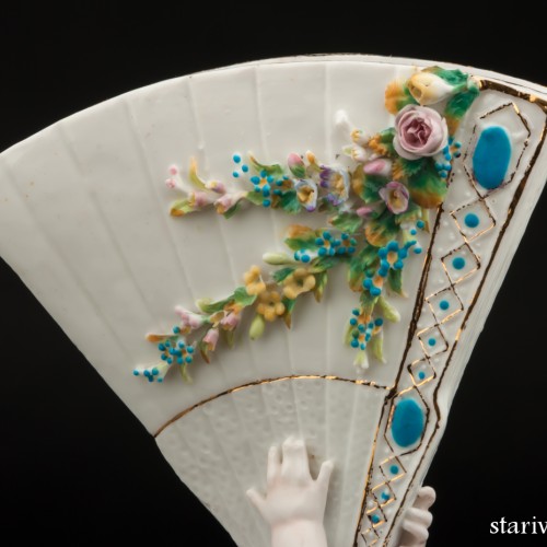 Путти с веером, салфетница, Unger, Schneider & Cie, Германия, 19 в