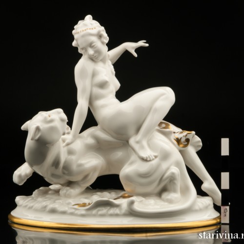 Ариадна (обнаженная на пантере), Hutschenreuther, Германия, 1928-38 гг