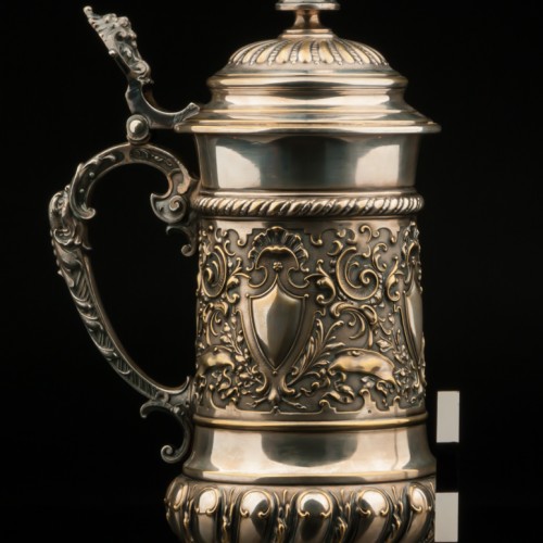 Металлическая кружка 1 л, серебрение, WMF, Германия, ок. 1900 гг