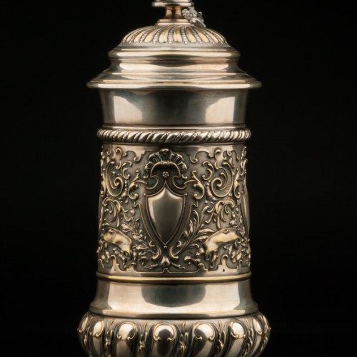 Металлическая кружка 1 л, серебрение, WMF, Германия, ок. 1900 гг