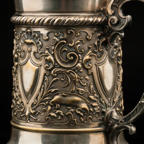 Металлическая кружка 1 л, серебрение, WMF, Германия, ок. 1900 гг